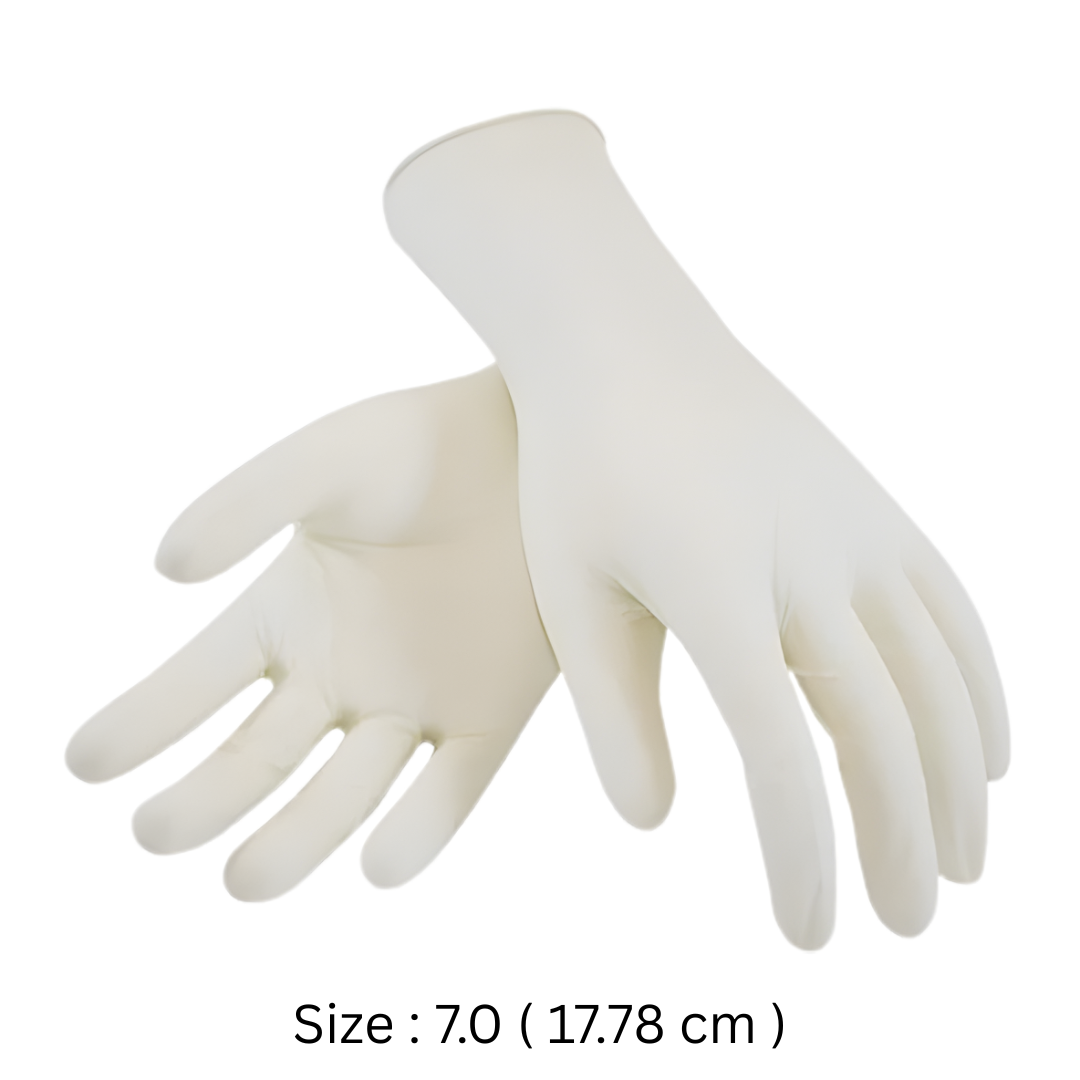 TRUSKIN® Sterile Standard Disposable Latex Surgical Gloves – Pre-Powdered, Micro-Roughened Grip