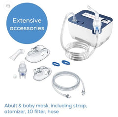 Beurer Medical Nebuliser IH-17 | Powerful Inhaler for Upper & Lower Airways | Asthma, Cold, Bronchitis Treatment | Efficient Nebulization for Adults & Kids