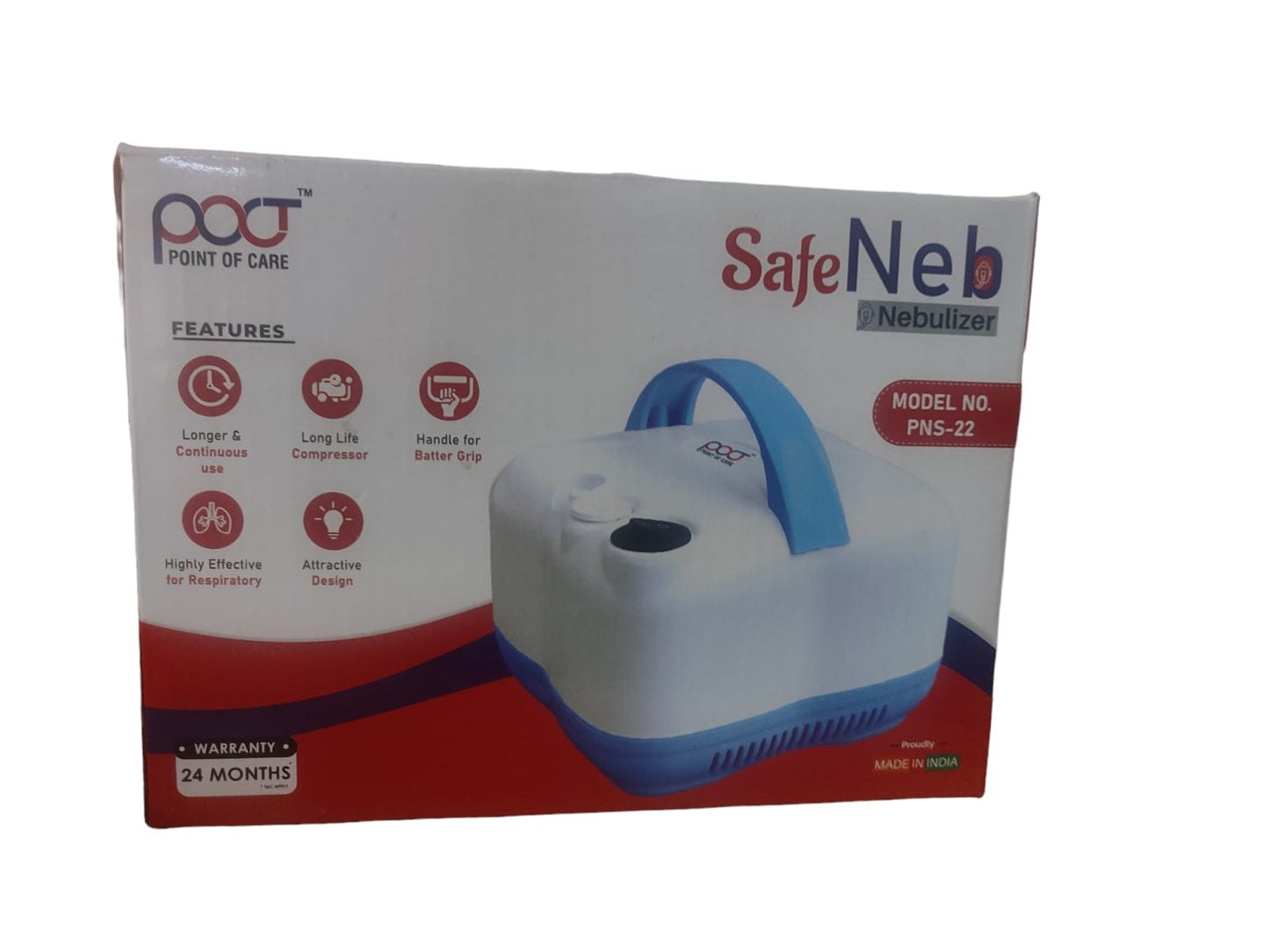 POCT SAFE NEB COMPRESSOR NEBULIZER Highly Effective for Respiratory PNS-22