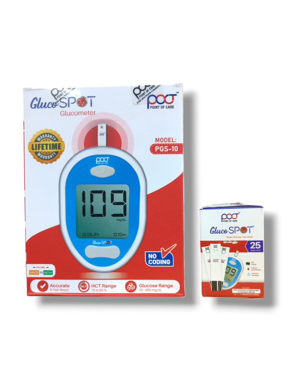 Point Of Care Glucose Monitor PGS-10 With Strips