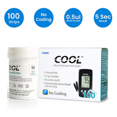 I-SENS Cool Blood Glucose Test Strips - 100 Strips