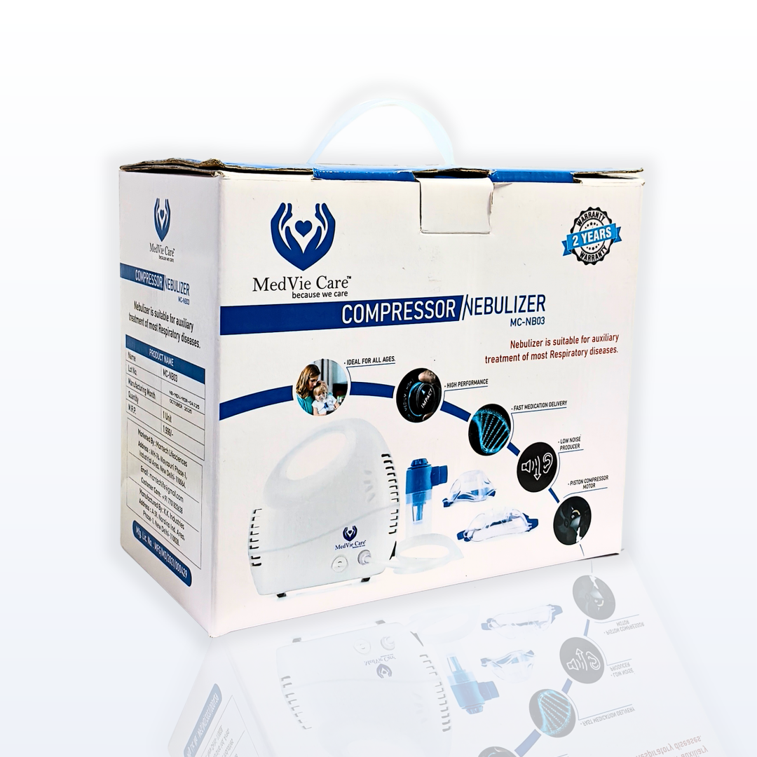 MedVie Care Compressor Nebulizer MC-NB03 – Portable Family Nebulizer Machine