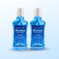 Mucobenz™ Mouth Wash 500ml – Benzydamine Mouthwash B.P. | Alcohol Free | For Oral Mucositis & Mouth Sores