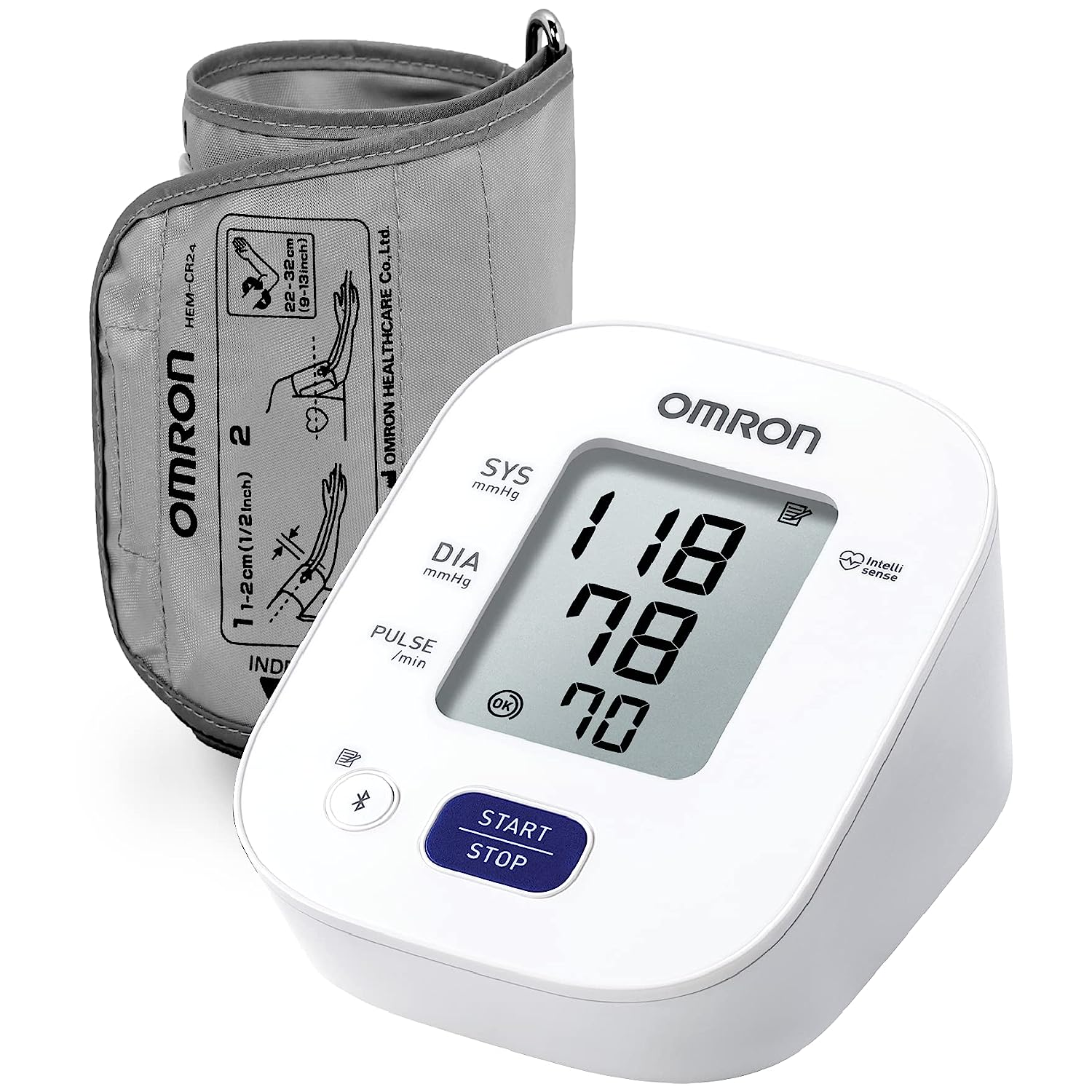 Omron Blood Pressure (BP) Monitor HEM-7140T1 With Cuff Wrapping Guide & High BP Indicator with Bluetooth Technology