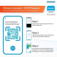 Omron Digital BP Monitor Omron HEM 7361T with bluetooth®, AFIB Indicator, IntelliWrap™ Cuff & Dual User Feature