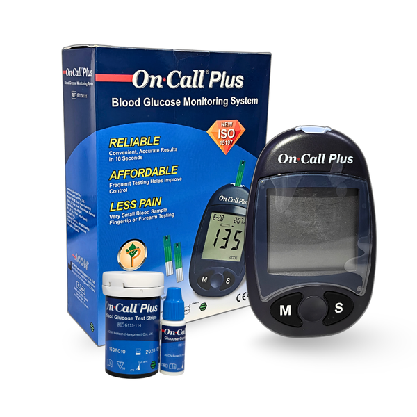 On Call Plus Blood Glucose Monitoring System – Blood Glucose Meter with 10 Test Strips