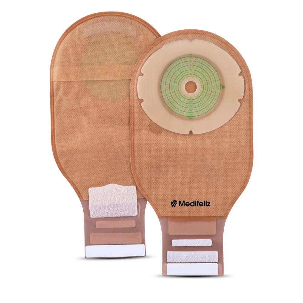 Medifeliz 10214 One-Piece open Colostomy Bag Opaque 70mm