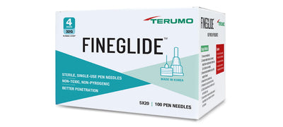 Terumo Fineglide Pen Needles 4mm and 32G (Pouch of 100 Needles)