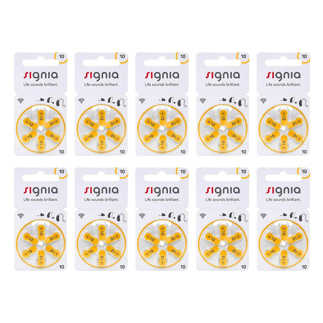 Hearing Aid Battery Size P-10 (6 Pcs × 10 Packs)