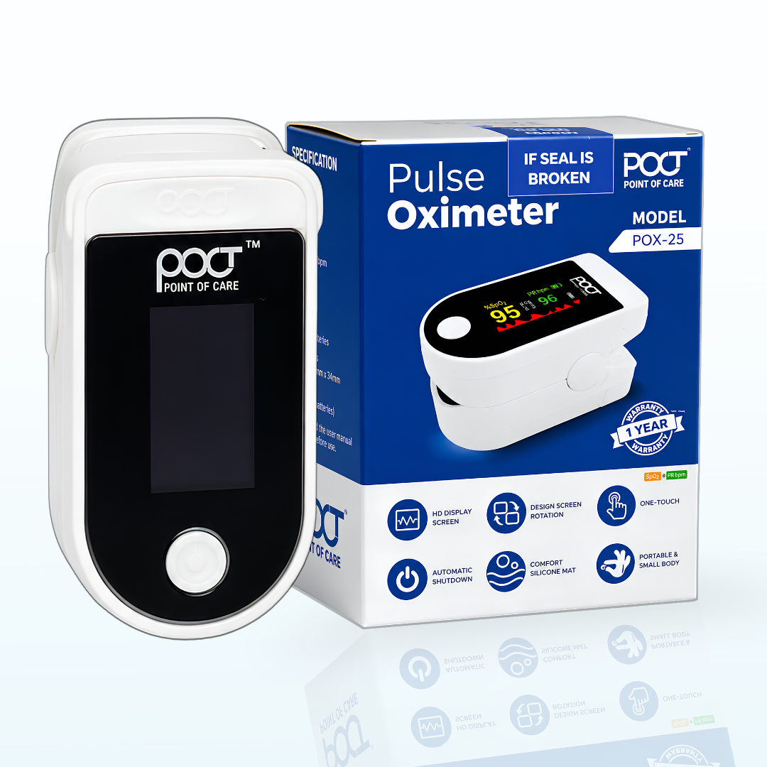 POCT Pulse Oximeter POX-25 – Fingertip Oxygen Saturation Monitor