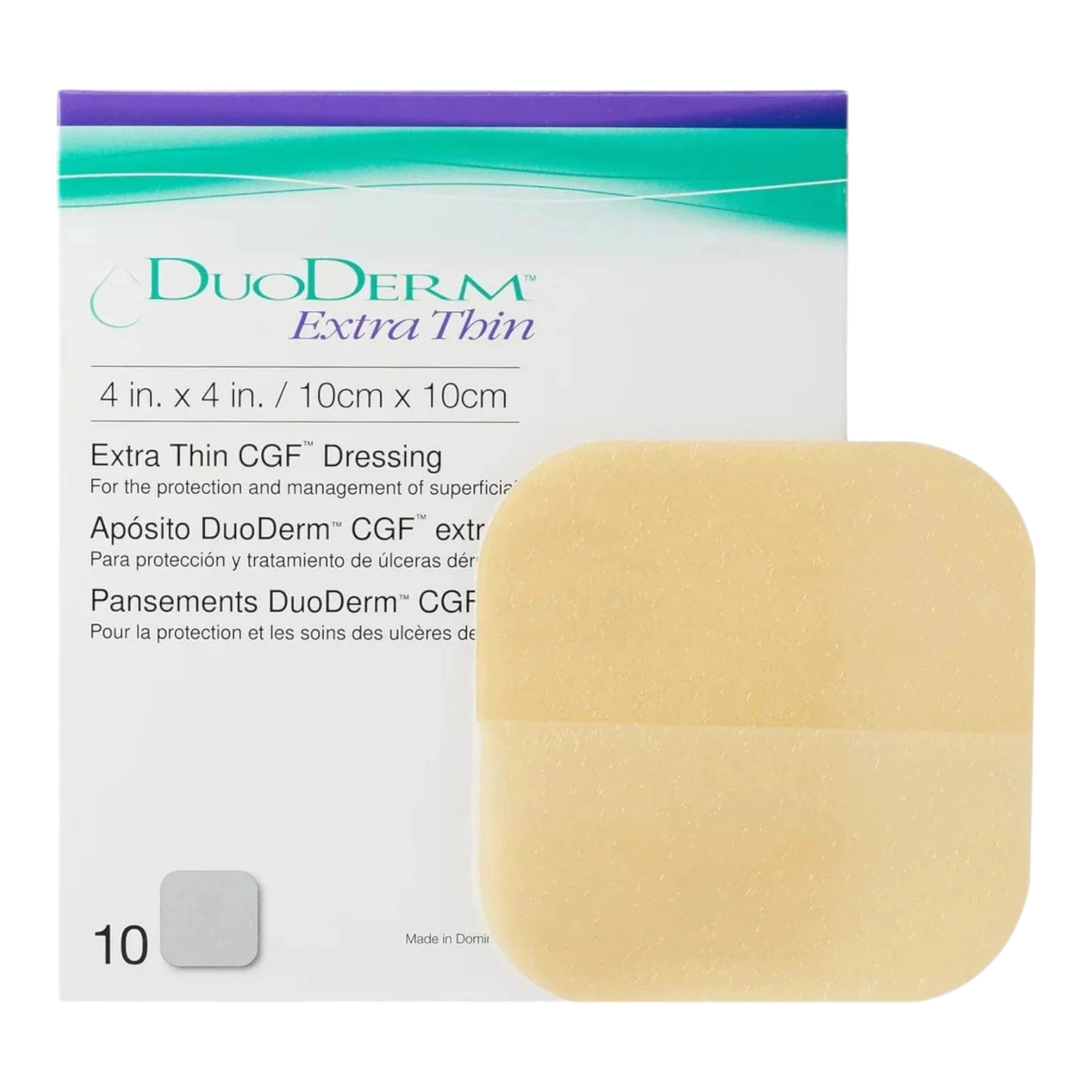 Duo Derm CGF (Control Gel Formula)  Sterile Dresssing 4Inch X 4Inch / 10cm X 10cm