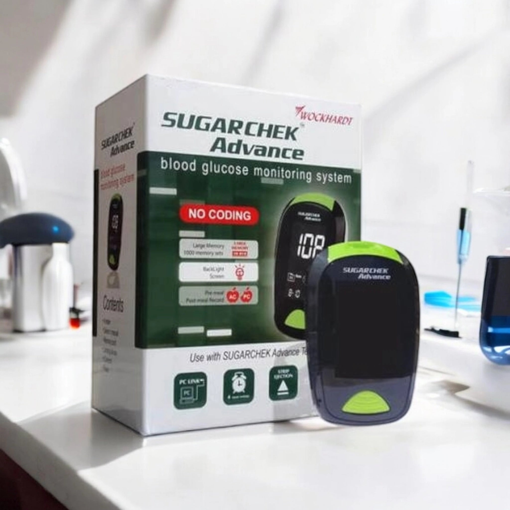 Sugarchek Advance Glucometer With 50 Test Strips