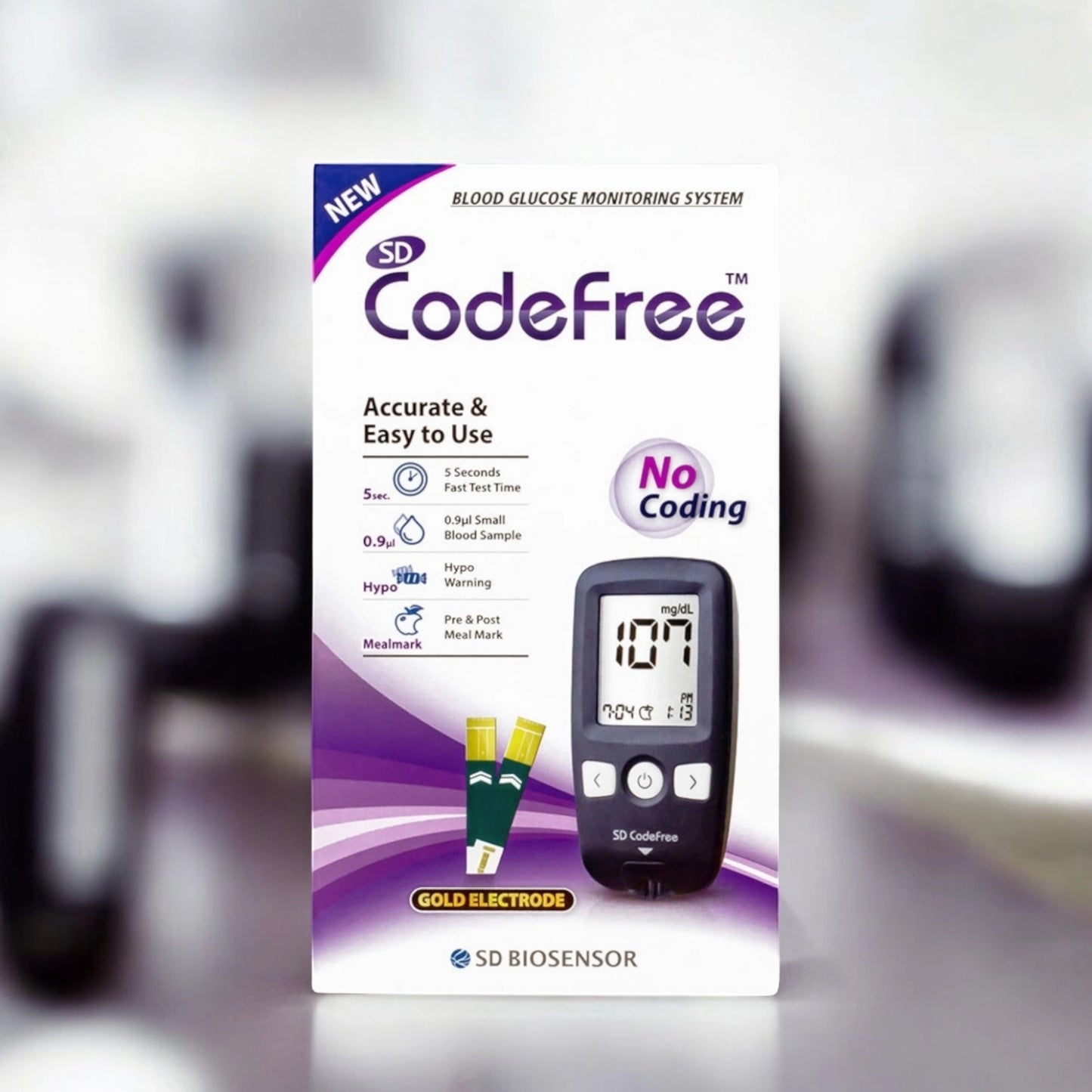 SD Codefree Blood Glucose Meter (Accurate & Easy to Use)