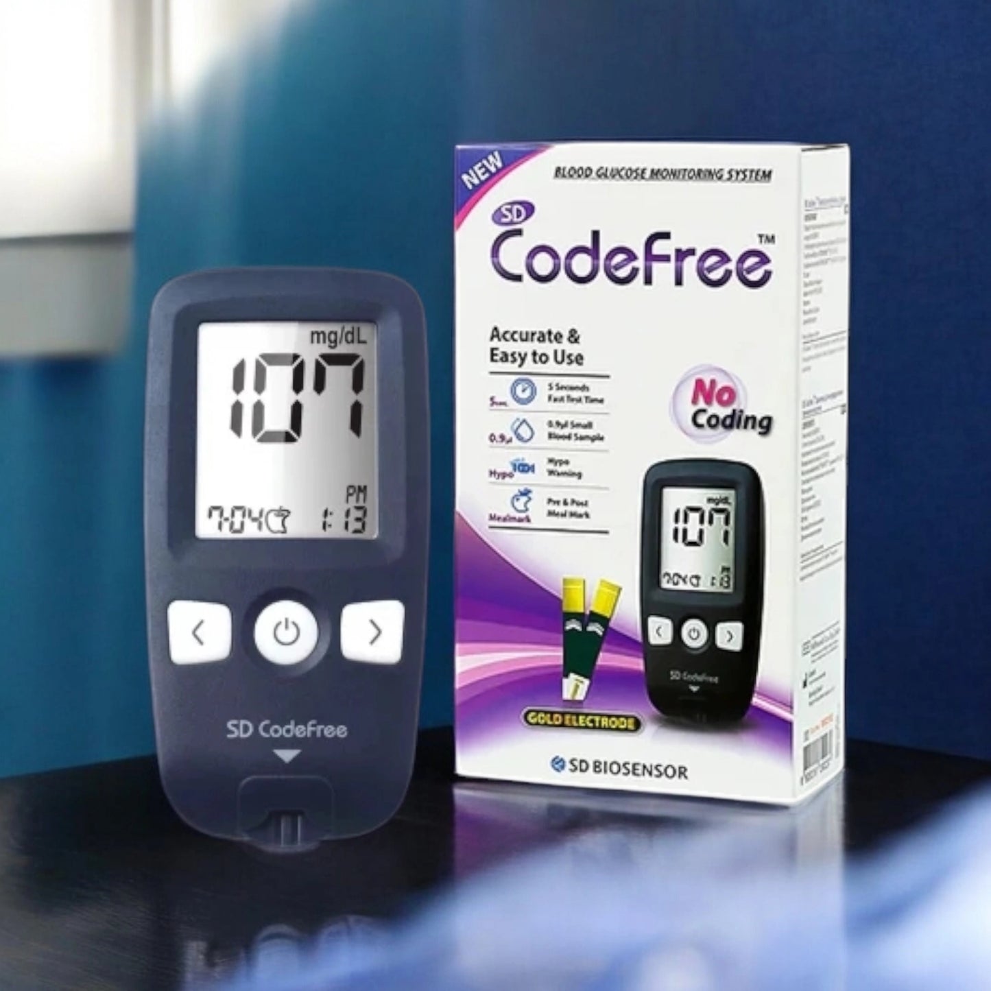 SD Codefree Blood Glucose Meter (Accurate & Easy to Use)