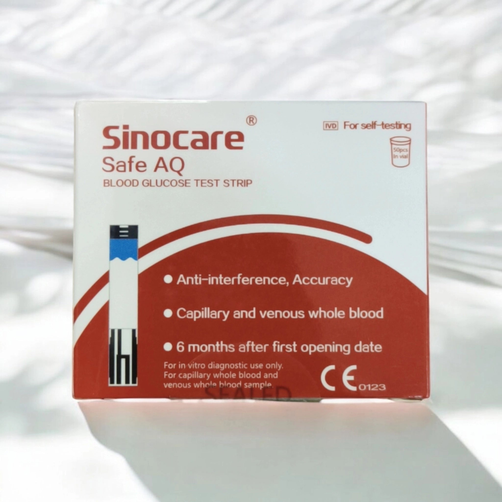 Sinocare Safe AQ Blood Glucose Test 50 Strips