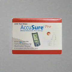 Accusure Pro Blood Glucose Test Strips (2 X50 Pack)