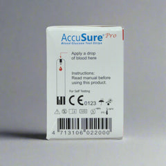 Accusure Pro Blood Glucose Test Strips (2 X50 Pack)