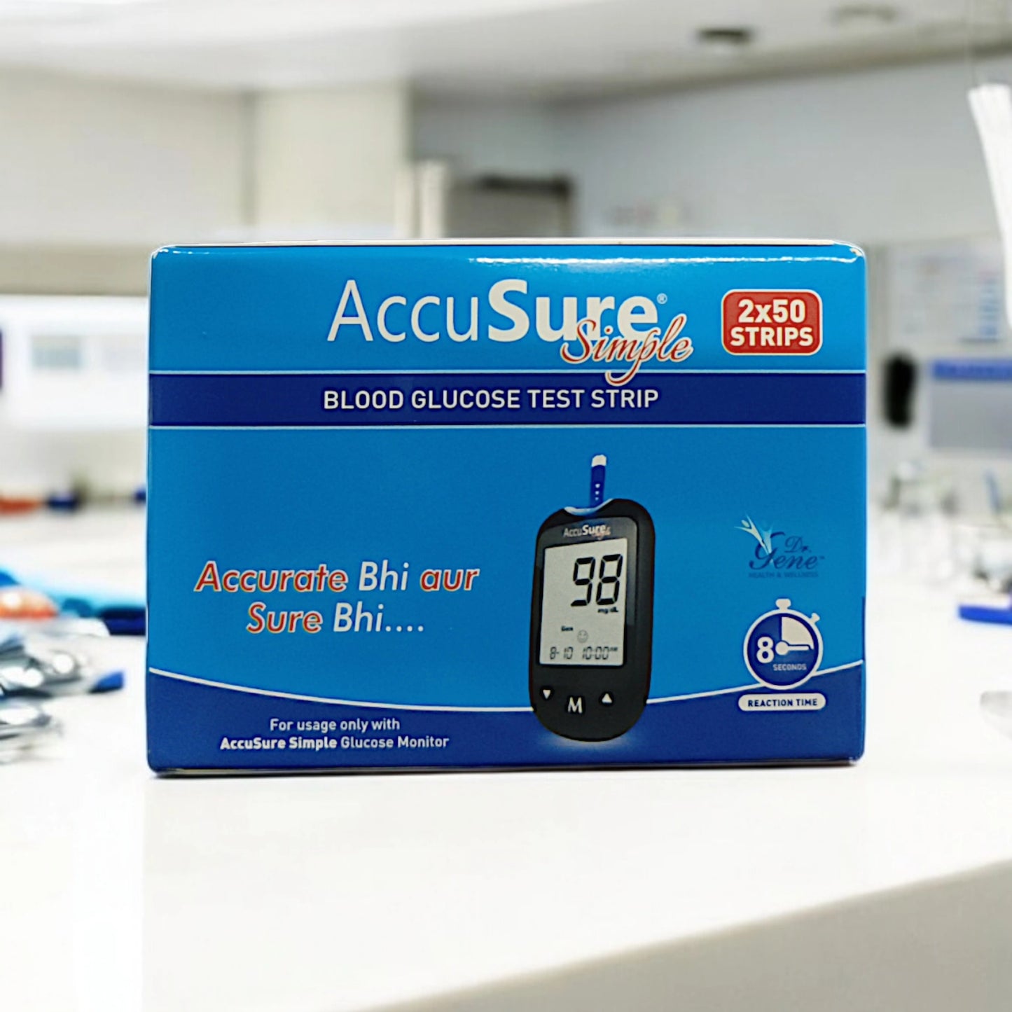 AccuSure Simple 100 Test strips ( 1 Pack of 100 Strips )