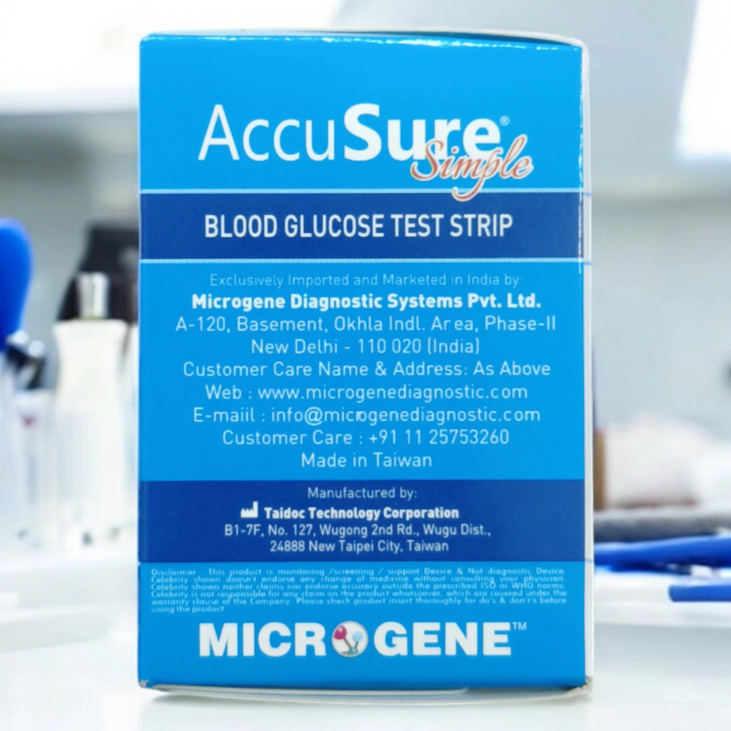 AccuSure Simple 100 Test strips ( 1 Pack of 100 Strips )