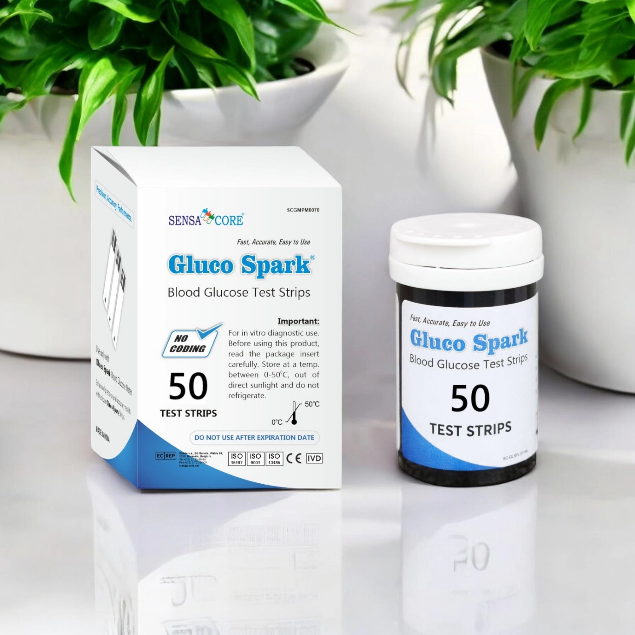 Gluco Spark Glucose Test Strips 50