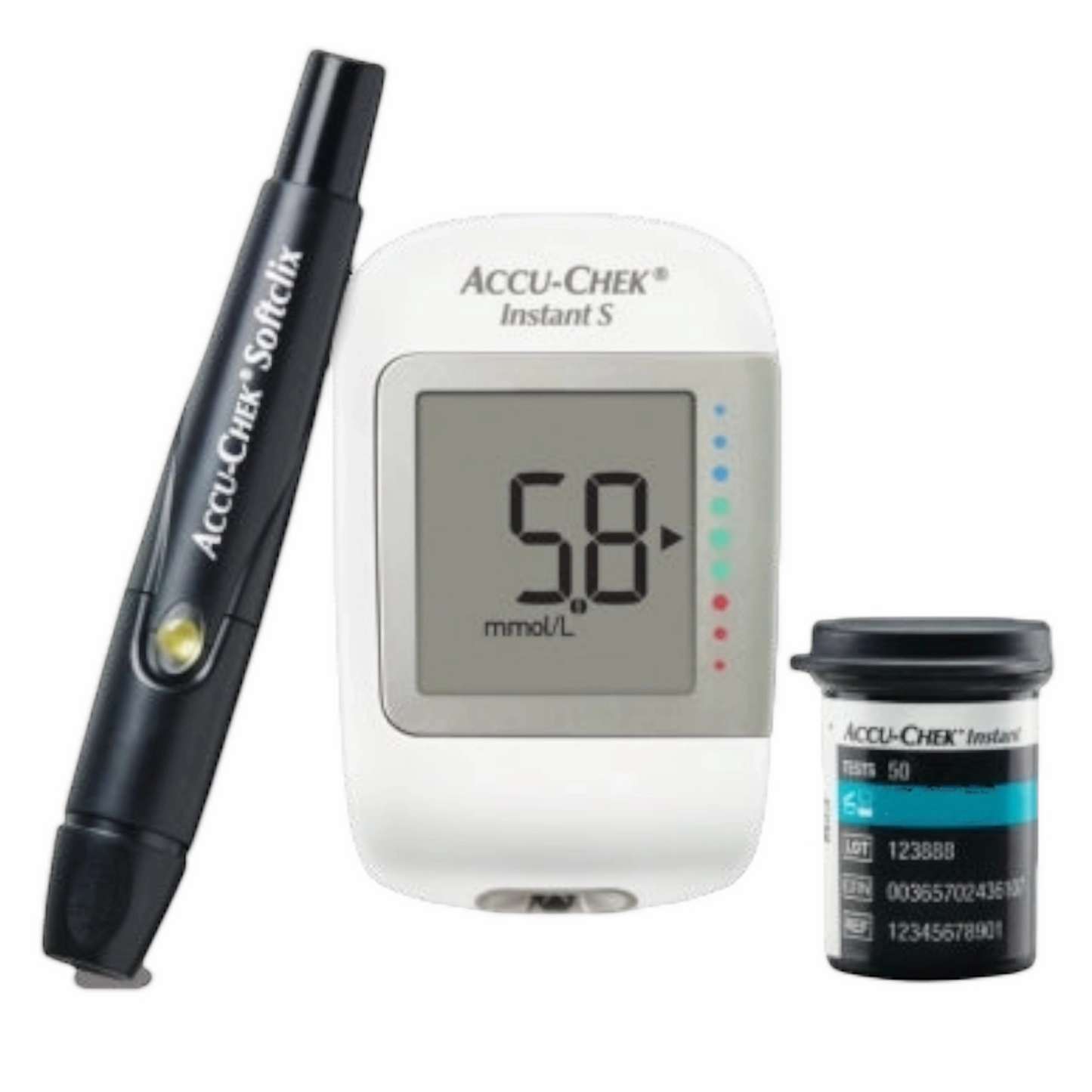 New Accu-Chek Instant S Blood Glucose Meter with 20 Test Strip Free