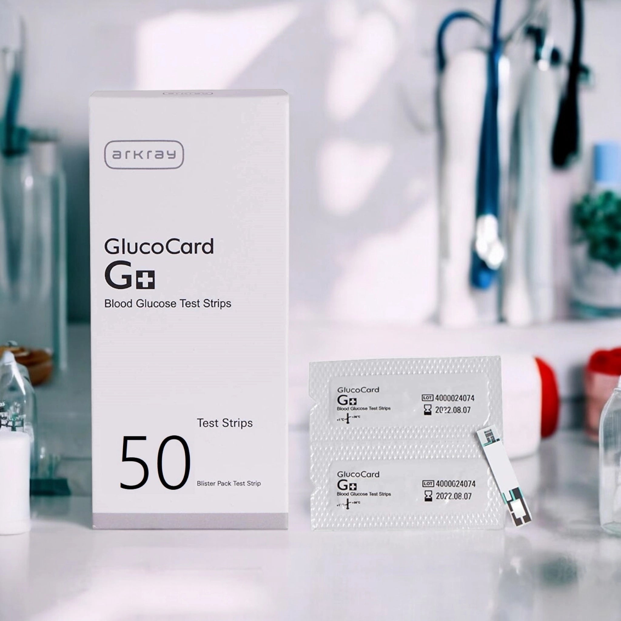 GlucoCard G+ Blood Glucose Test Strips with individually Packed Arkray