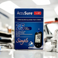 Accusure Simple Glucometer + 25 Test Strips
