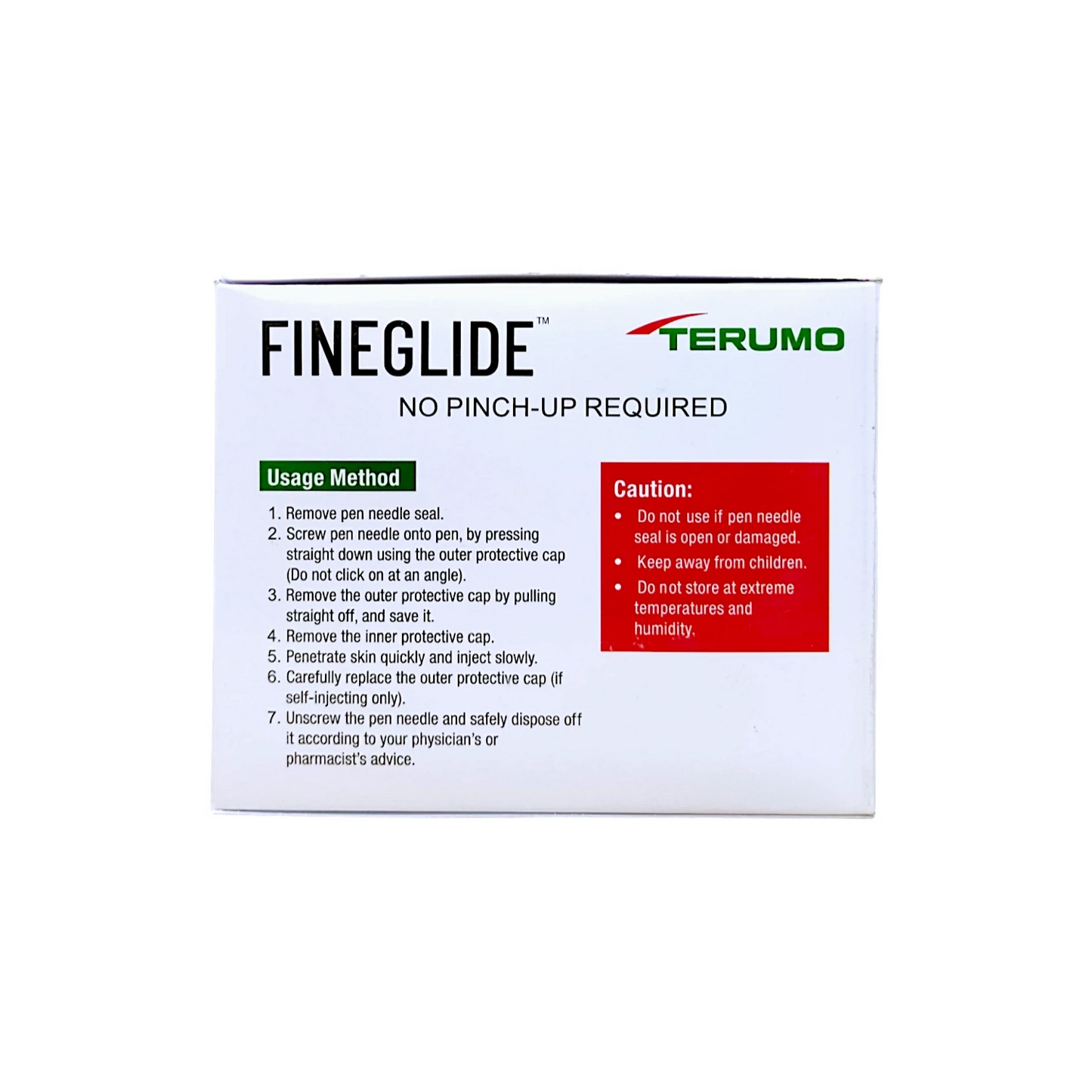 Terumo Fineglide Pen Needles 4mm and 32G (Pouch of 100 Needles)