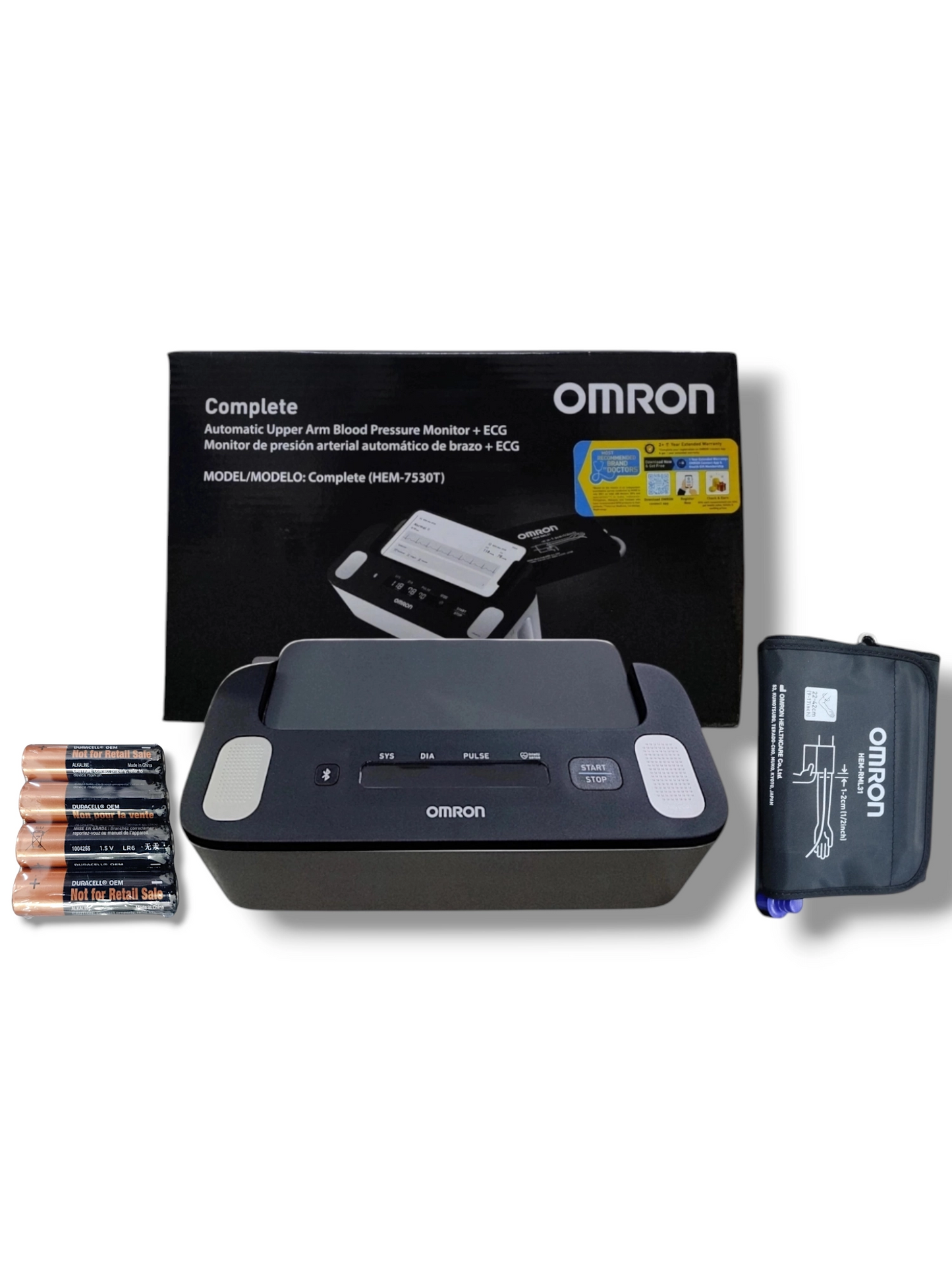 OMRON HEM-7530T Blood Pressure Monitor ECG Machine Measure BP, ECG, AFib