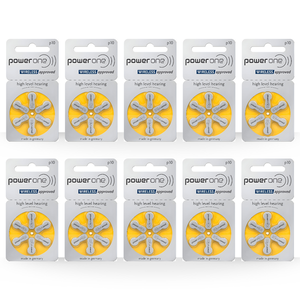 Hearing Aid Battery Size P-10 (6 Pcs × 10 Packs)