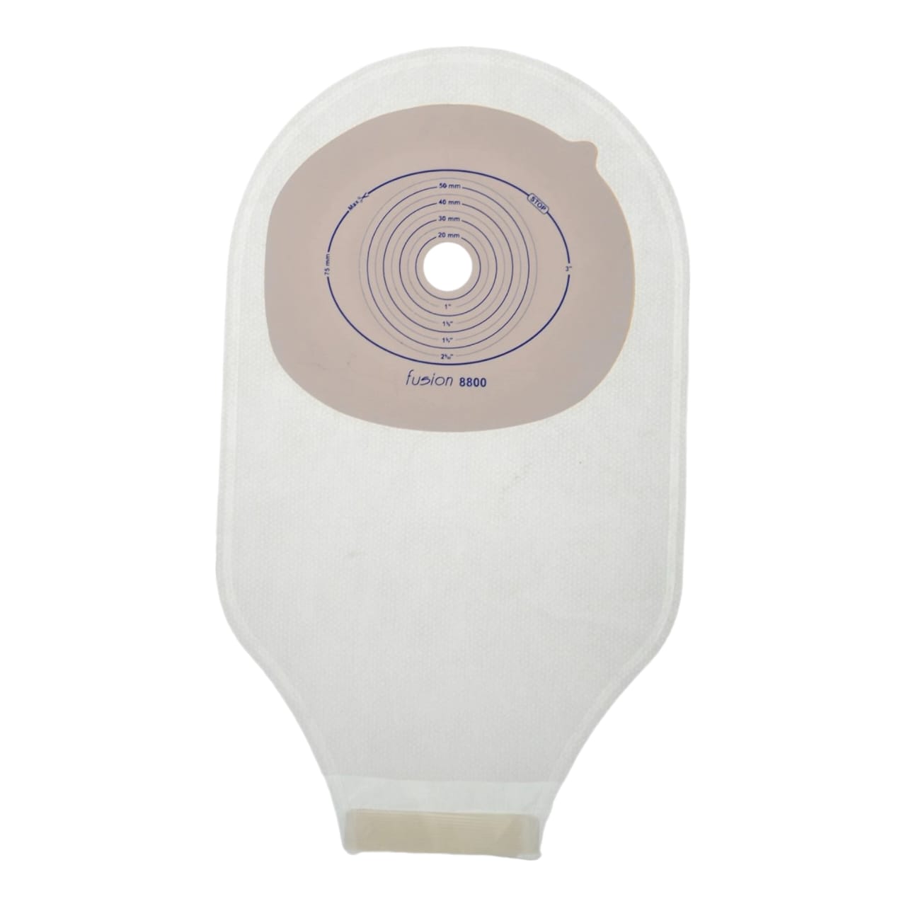 Prowess Fusion Comfort One Piece Ostomy Bag Drainable Transparent-8800 with Roll & Press Closure 75mm