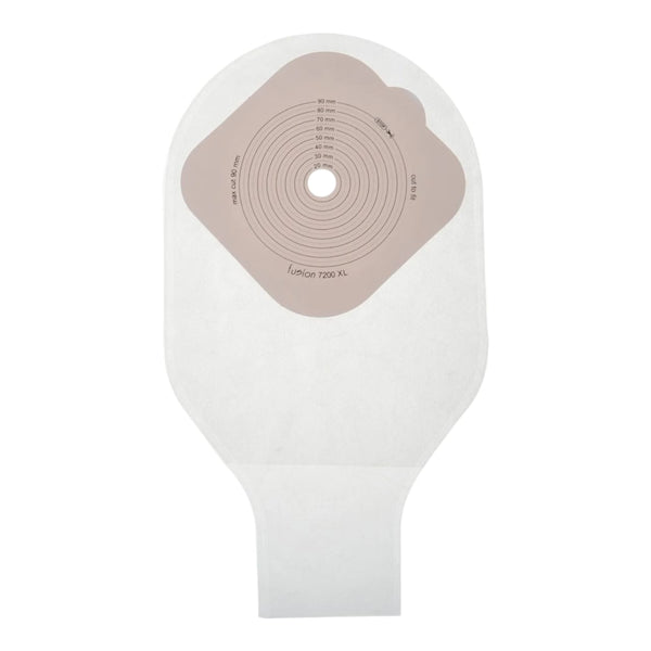 Prowess Fusion Extra-Large One-Piece Ostomy Bag XL Drainable Transparent With Roll & Press Closure 90mm (T7200XL) 10 Pcs