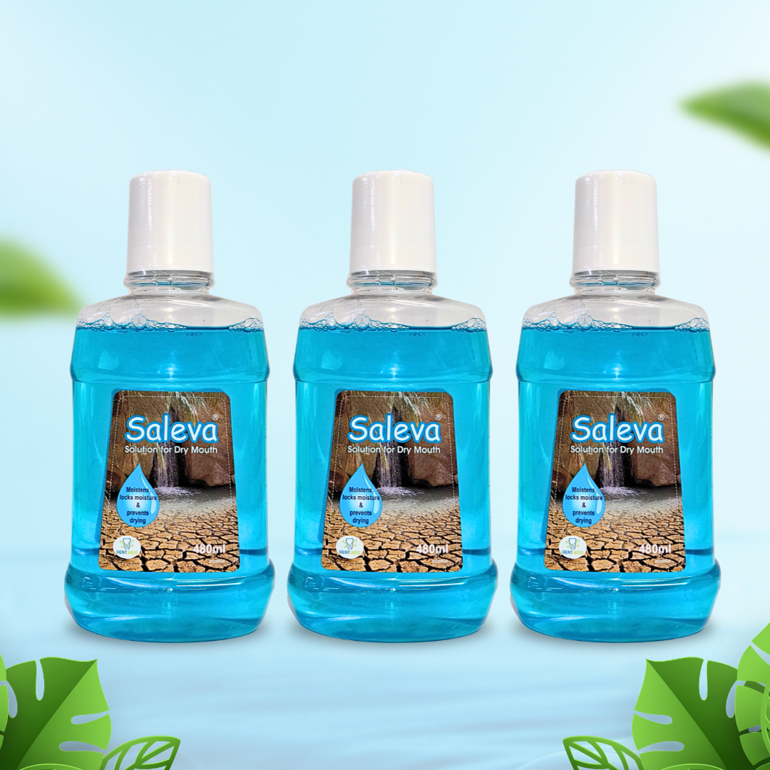Dr. Dent Aids Saleva Mouth Wash Moistens Locks Moisture & Prevent Drying (3 Pcs)
