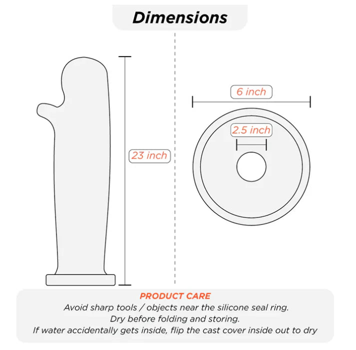 Vissco Cast Cover – Arm (Wrist to Upper Arm) PC 0827 | Waterproof Cast Protector for Showers & Wound Care