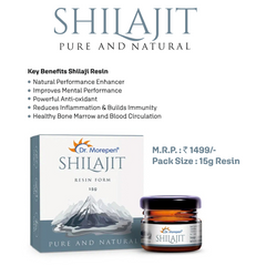 Dr. Morepen Shilajit Resin – Pure & Natural (15g) | Natural Energy & Performance Enhancer