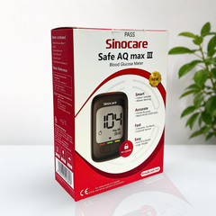 Sinocare Safe AQ Max III Blood Glucose Meter | No Coding | 5-Second Results