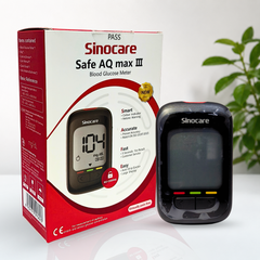 Sinocare Safe AQ Max III Blood Glucose Meter | No Coding | 5-Second Results