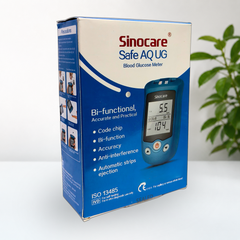 Sinocare Safe AQ UG Blood Glucose & Uric Acid Meter | Dual Function Glucose & Uric Acid Monitoring System | 50 Test Strips