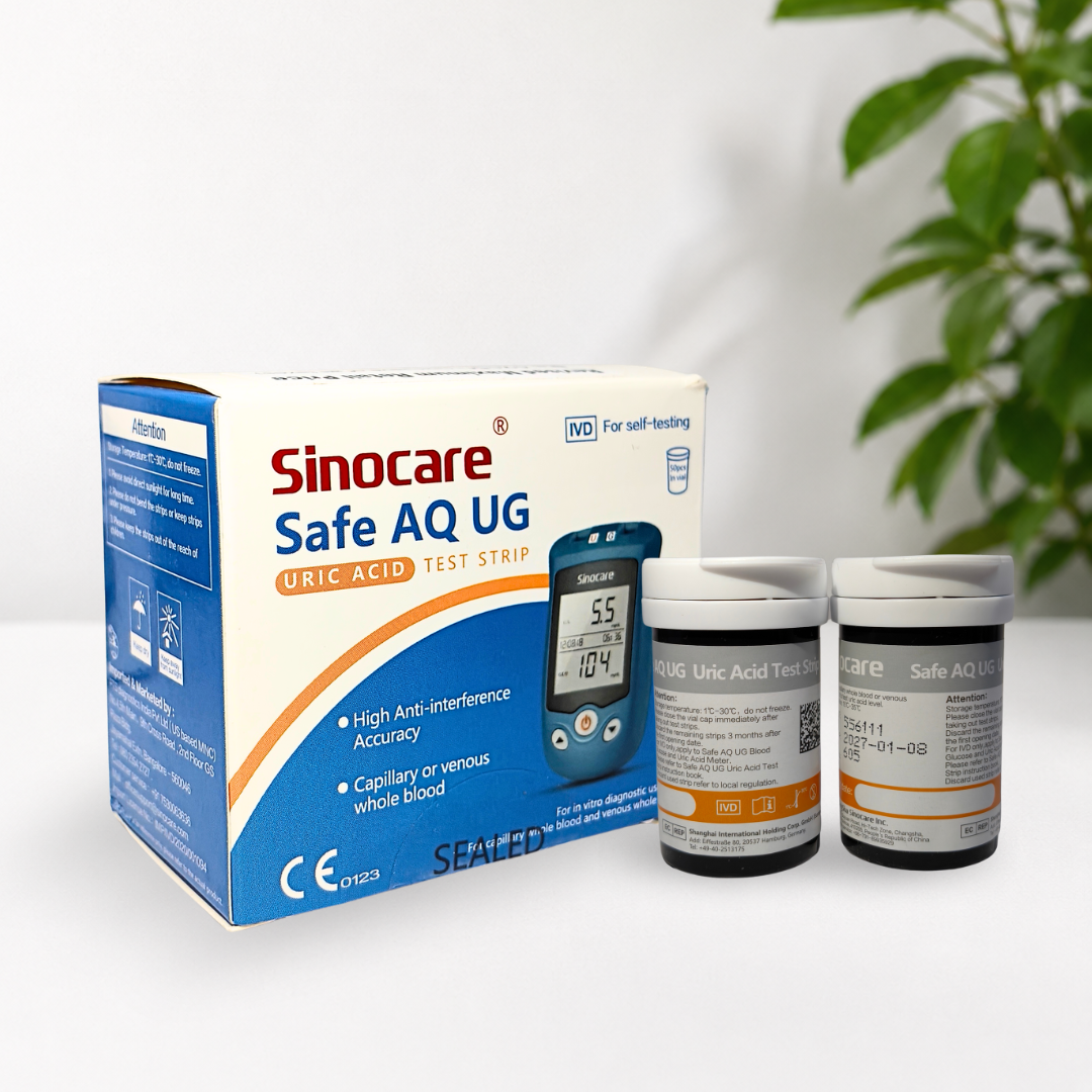Sinocare Safe AQ UG Uric Acid Test Strips 50 Strips