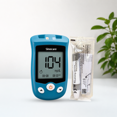 Sinocare Safe AQ UG Blood Glucose & Uric Acid Meter | Dual Function Glucose & Uric Acid Monitoring System | 50 Test Strips