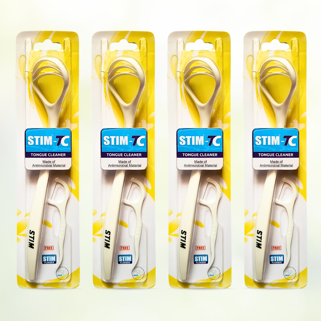 STIM-TC Tongue Cleaner – Pack of 3 | Antimicrobial Material | Removes Bad Breath & Bacteria