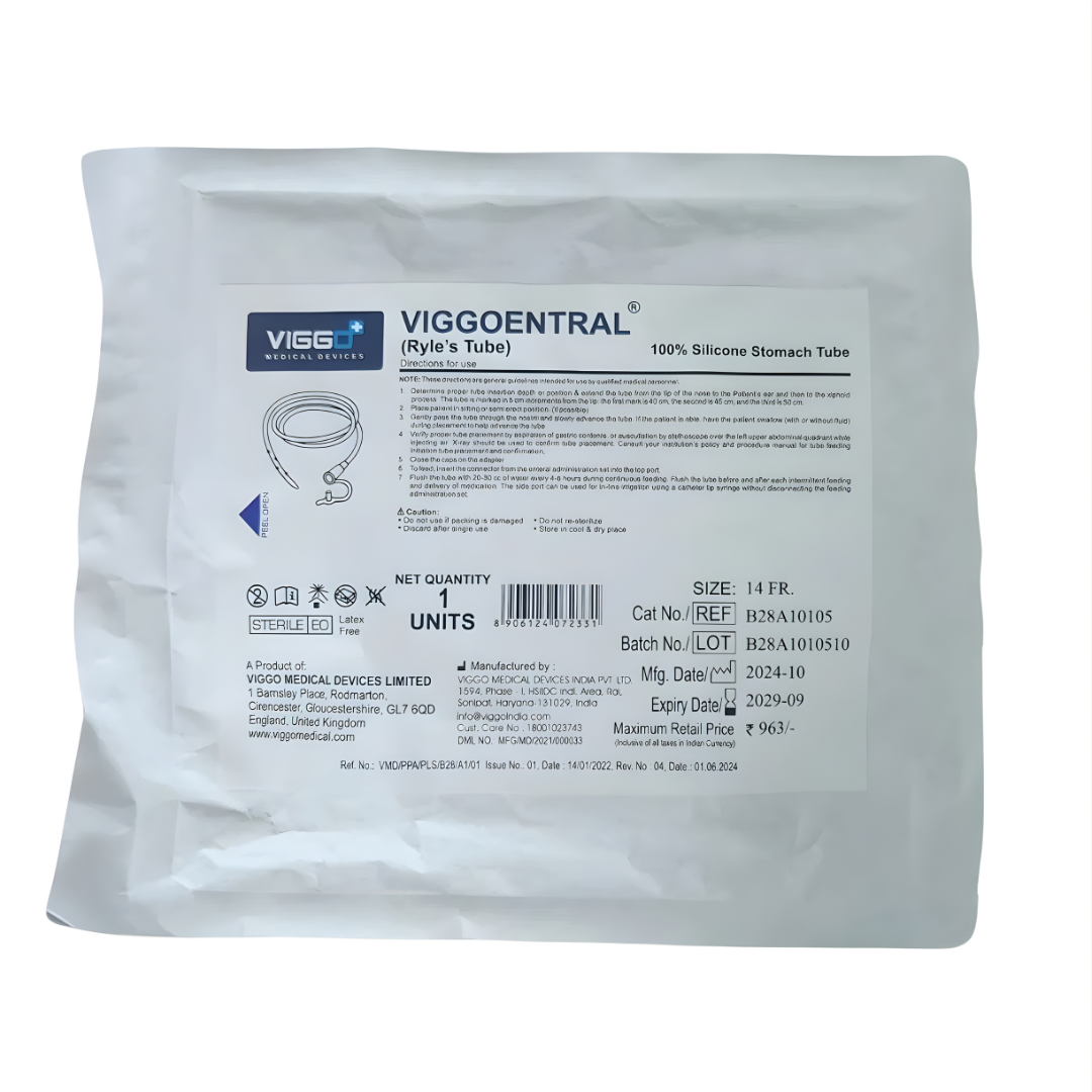 Viggoentral (Ryle’s Tube) – 100% Silicone Stomach Tube