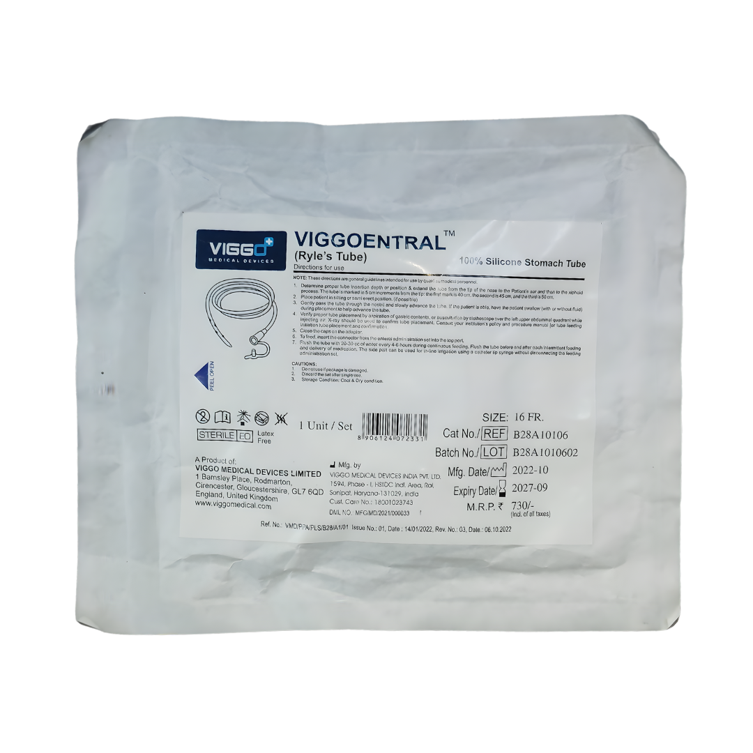 Viggoentral (Ryle’s Tube) – 100% Silicone Stomach Tube