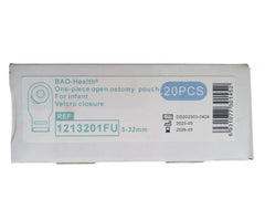 Bao Health One Piece Classical Open Ostomy Pouch with Velcro Closure 1213200FU -32MM