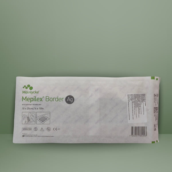 Mepilex Border Ag Antimicrobial Foam Dressing (10 x 25 cm) 395700