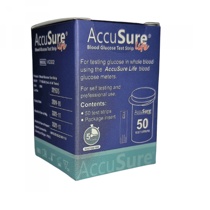 Accusure Life Glucose Test Strips 50