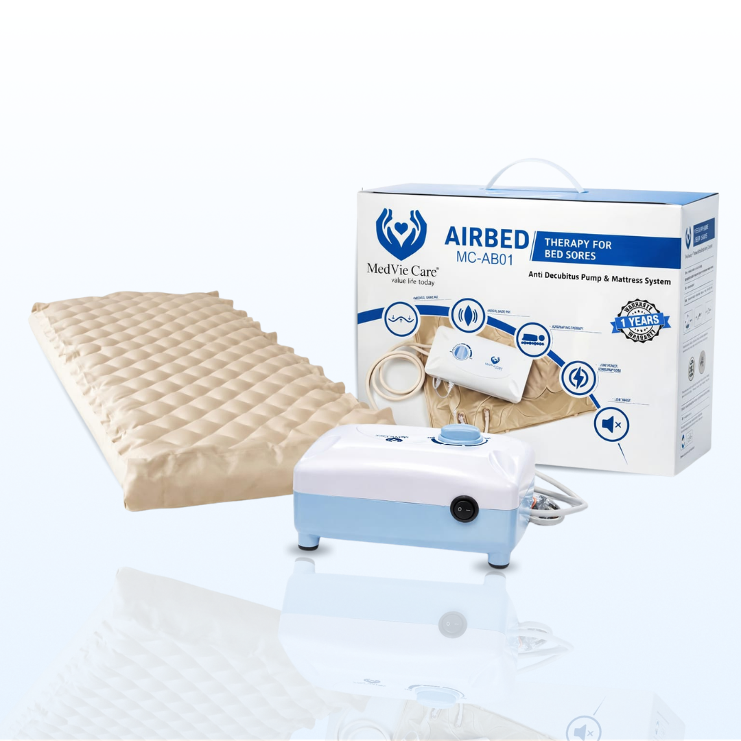MedVie Care Airbed MC-AB01 Anti Decubitus Air Mattress with Pump – Alternating Pressure Therapy for Bed Sores