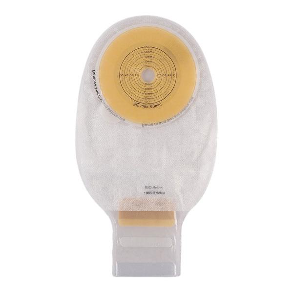 Bao Health One Piece Open Ostomy Bag with Filter and Velcro Closure 15 - 60MM 1146001F