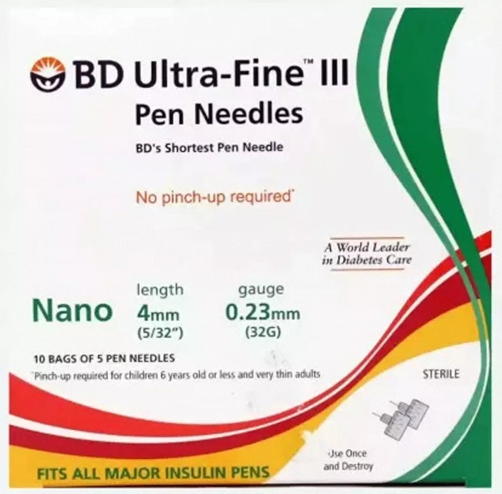 Buy BD Ultra Fine Penta Point Pen Needles (4mm/0.23mm)(32G/5/32) 5's Online  at Best Price
