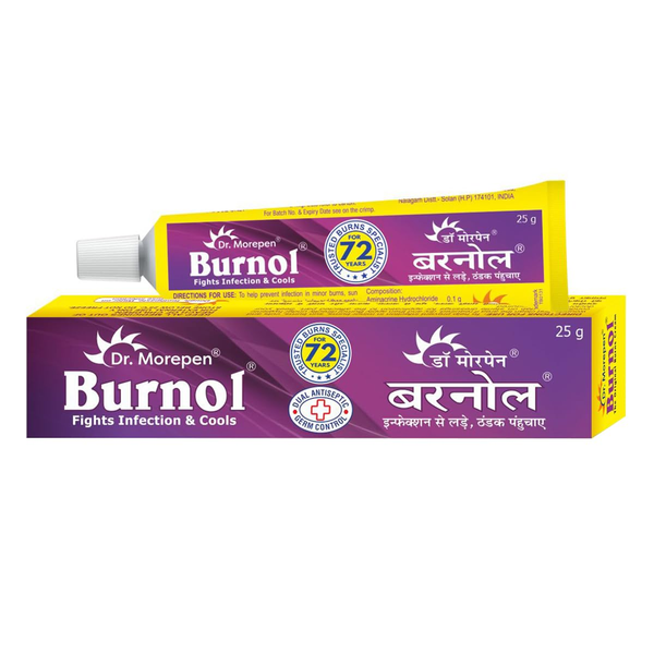 Burnol Antiseptic Cream – Trusted Burns Specialist for Minor Cuts, Wounds & Burns (25gm Tube) 5 Pcs
